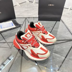 amiri low top sneakers red and white