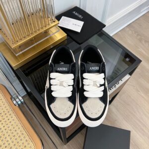amiri couple color block casual sneakers