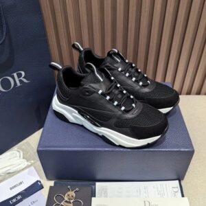 dior homme sneaker (black face; white faction)