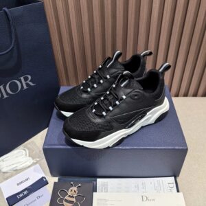 dior homme sneaker (black face; white faction)