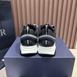 dior b22 sneakers (black/white/blue)
