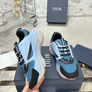 dior b22 sneakers （light blue anddark blue and black;）