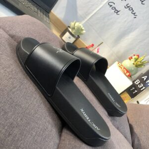 slier m slide sandals black