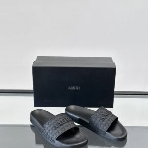 amiri men's slides black