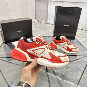 amiri low top sneakers red and white