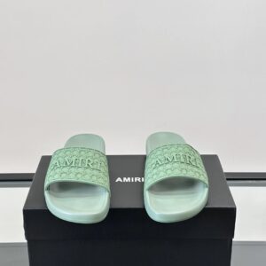 amiri men's slides green