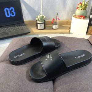 slier m slide sandals black