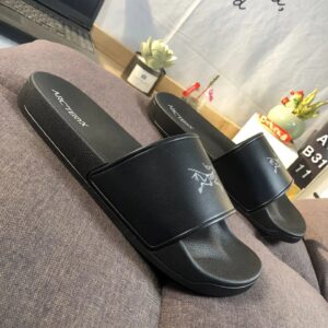 slier m slide sandals black