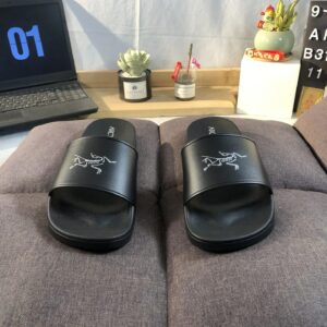 slier m slide sandals black