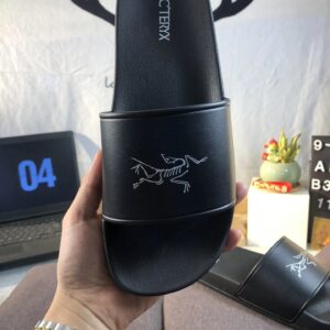 slier m slide sandals black