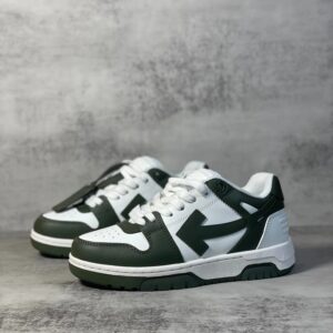 off white green low sneakers