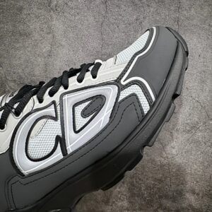dior b30 tech mesh retro reflective unisex sneakers (black charcoal)
