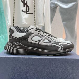 dior b30 leather and mesh retro unisex sneakers (brown)