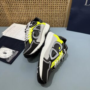 dior b30 countdown black & yellow limited edition chunky sneakers