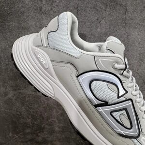 dior b30 light grey & charcoal retro chunky sneakers (wang junkai style)