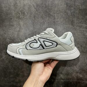 dior b30 light grey & charcoal retro chunky sneakers (wang junkai style)