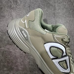 dior b30 green retro reflective chunky sneakers