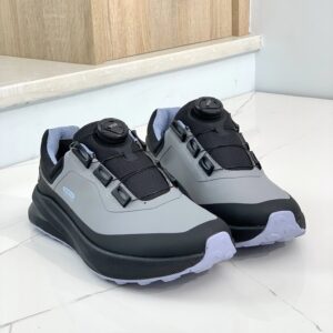 descente dualis urban commuter low top lifestyle sneakers (black/grey)