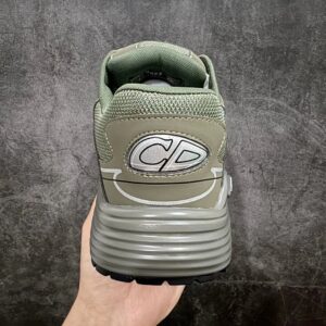 dior b30 green retro reflective chunky sneakers
