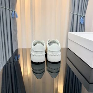 valentino 2022 ss 3d printed floral white lace up sneakers yixing zhang same style (gold accents)