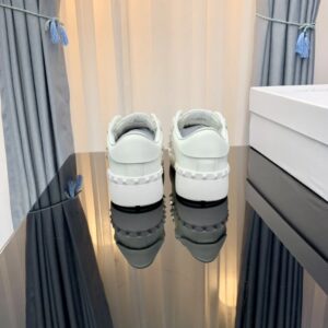 valentino 2022 ss silver studs pure white lace up sneakers yixing zhang same style