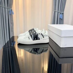 valentino 2022 ss white sneakers with vlt black lace up straps yixing zhang same style studded collection
