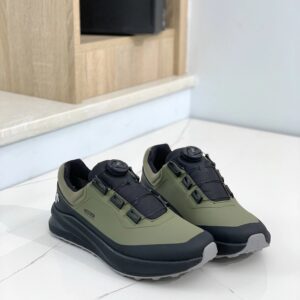 descente dualis urban commuter lifestyle sneakers (black/green)