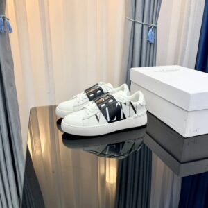 valentino 2022 ss white sneakers with vlt black lace up straps yixing zhang same style studded collection