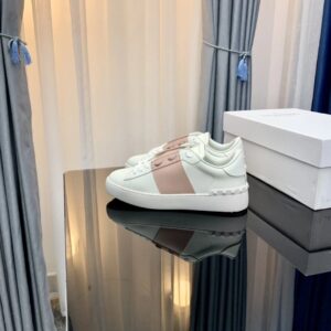 valentino 2022 ss white sneakers with enchanting pink straps & studs yixing zhang same style lace up collection