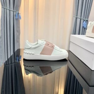 valentino 2022 ss white sneakers with enchanting pink straps & studs yixing zhang same style lace up collection