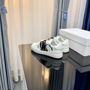 valentino 2022 ss white sneakers with vlt black lace up straps yixing zhang same style studded collection