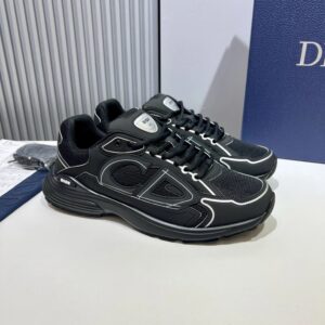 dior b30 tech mesh retro reflective unisex sneakers (midnight black)