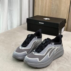 descente lavitate cushioned running shoes for men & women black/grey