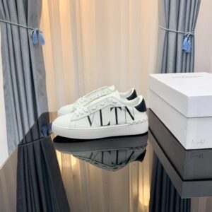 valentino 2022 ss white sneakers with black swallowtail studs yixing zhang same style lace up series