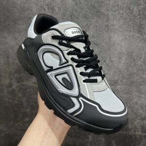 dior b30 tech mesh retro reflective unisex sneakers (black charcoal)