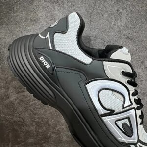 dior b30 tech mesh retro reflective unisex sneakers (black charcoal)