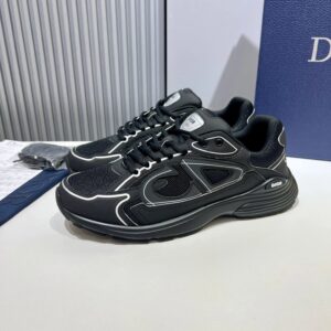 dior b30 tech mesh retro reflective unisex sneakers (midnight black)