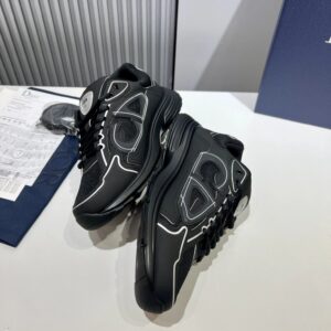 dior b30 tech mesh retro reflective unisex sneakers (midnight black)