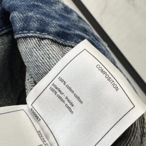 chanel diamond pocket jeans blue