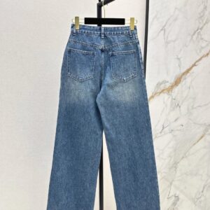 chanel diamond pocket jeans blue