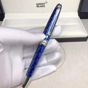 montblanc blue signature pen
