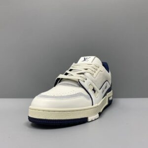 louis vuitton trainer white blue