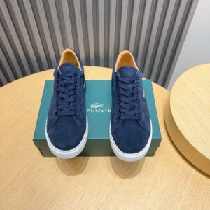lacoste leather shoes navy