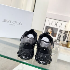 jimmy choo diamond x ii m sneakers black silver