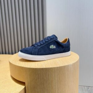lacoste leather shoes navy