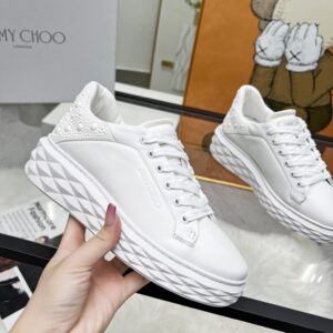 jimmy choo white diamond sneakers