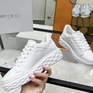 jimmy choo white diamond sneakers