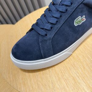 lacoste leather shoes navy