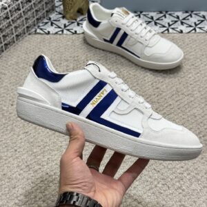 lanvin bumper sneakers white blue