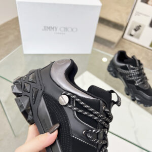 jimmy choo diamond x ii m sneakers black silver